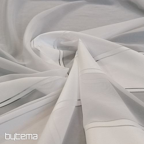 Curtain voal white - stripes