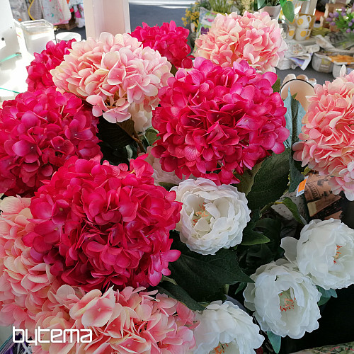 HORTENSION - artificial flower dark pink