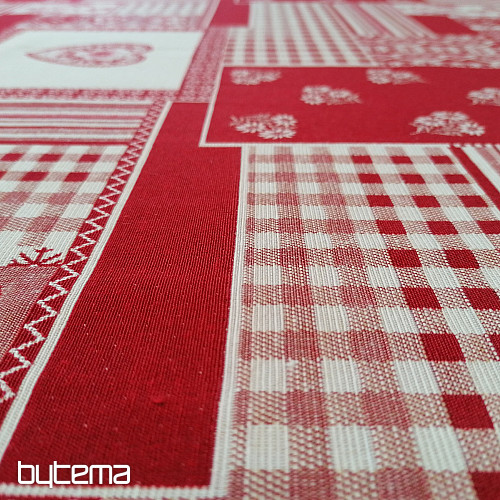 Decorative fabric HEART flower II jacquard combination