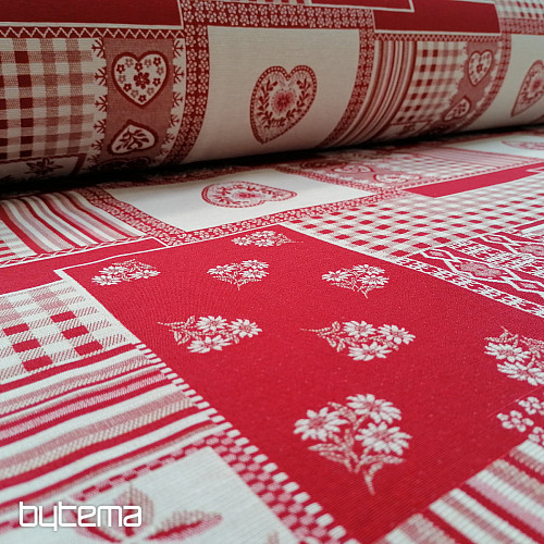 Decorative fabric HEART flower II jacquard combination