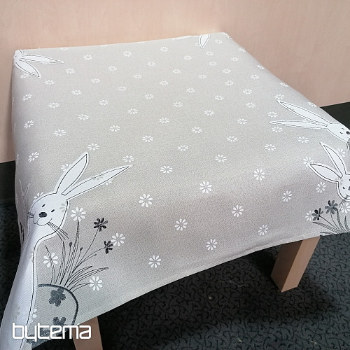 Embroidered tablecloths HARE gray