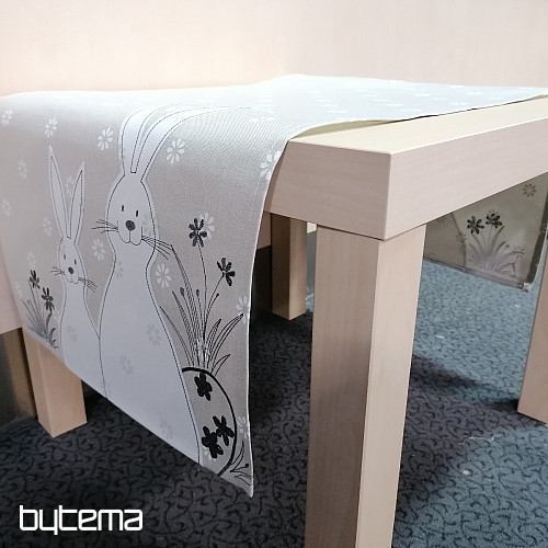Embroidered tablecloths HARE gray