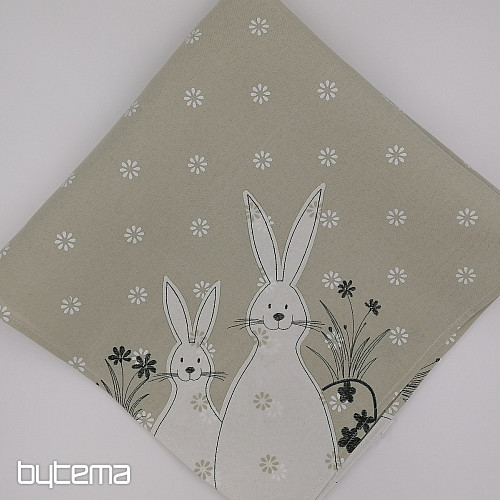 Embroidered tablecloths HARE gray