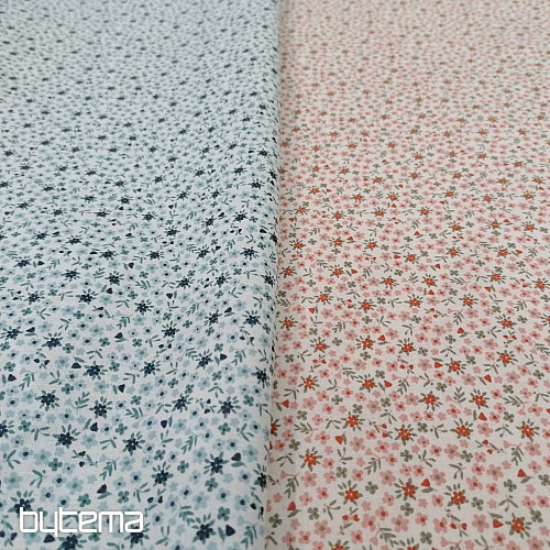 Cotton fabric TOMETA flower blue