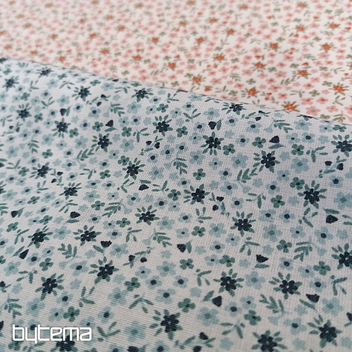 Cotton fabric TOMETA flower blue