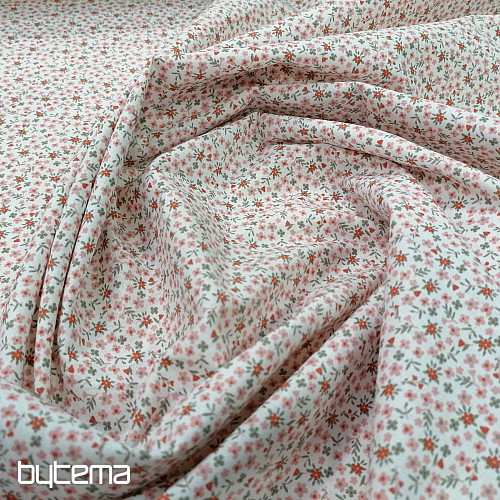 Cotton fabric TOMETA flower pink