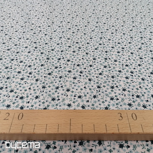 Cotton fabric TOMETA flower blue
