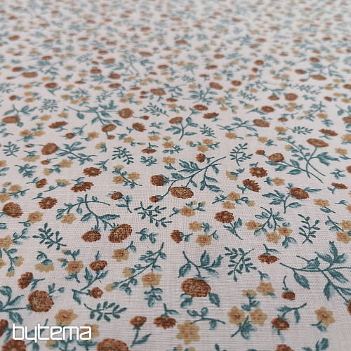 ELEONI cotton fabric, turquoise
