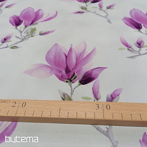 Decorative fabric BLACK OUT MAGNOLIA