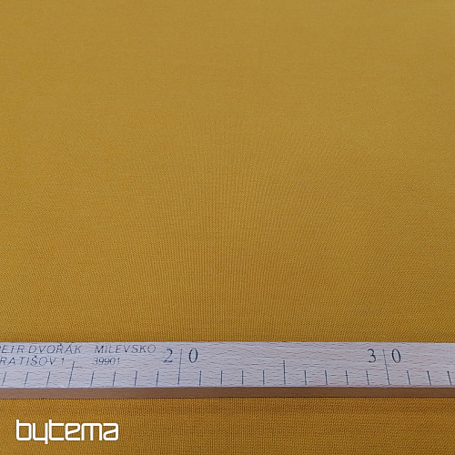Cotton fabric UNI MUSTARD coarse cotton 220g