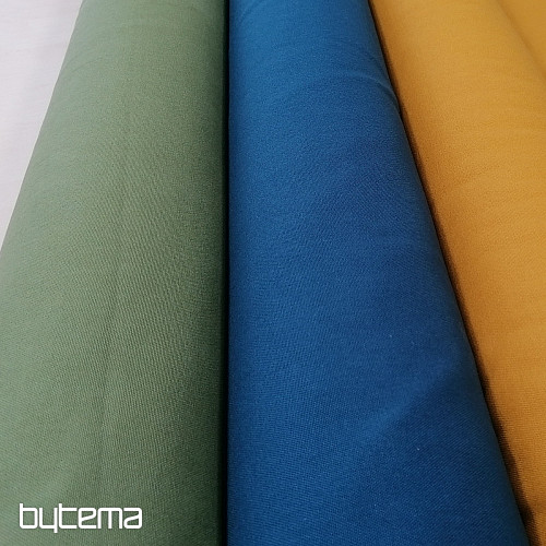 Cotton fabric UNI PETROLEUM coarse cotton 220g