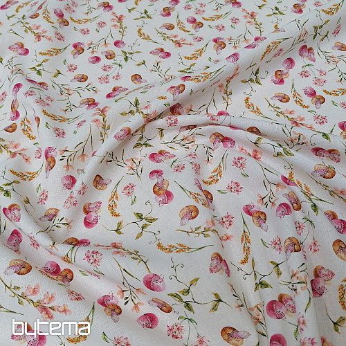 Cotton fabric PINK EGGS