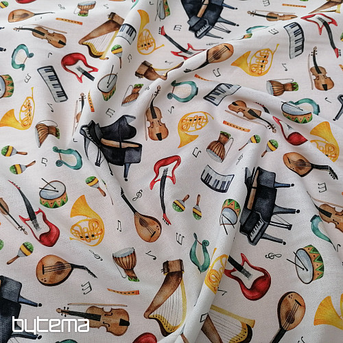 Cotton fabric MUSIC