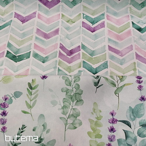 Decorative fabric LEAVES green