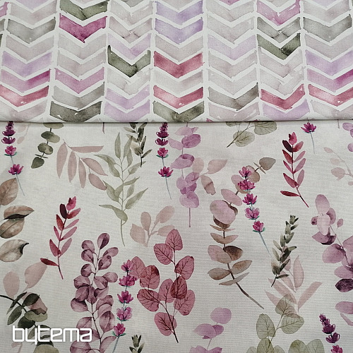Decorative fabric LEAF lilac