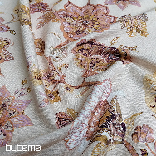 Decorative fabric FLOWERS pink
