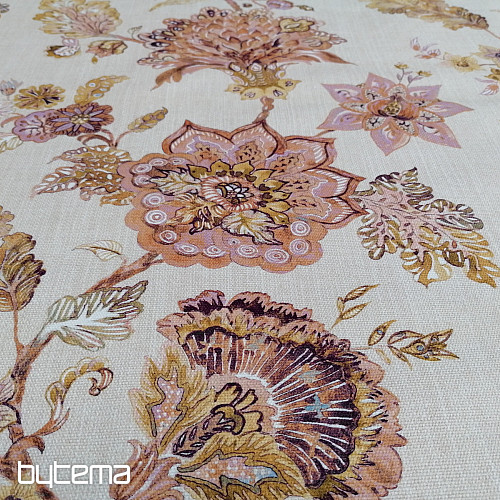 Decorative fabric FLOWERS pink