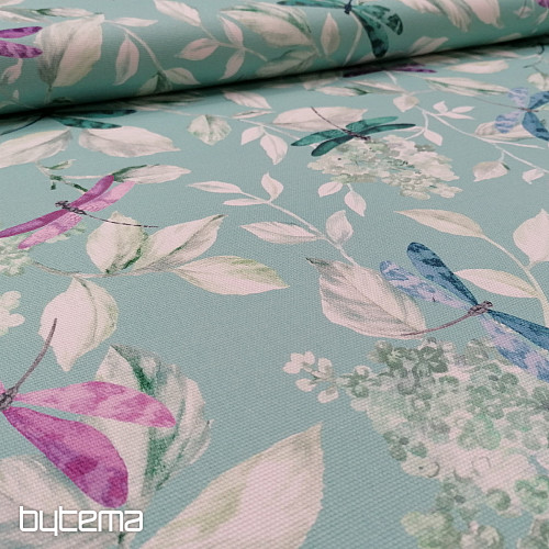 Decorative fabric ROSETO DRAGONFLY turquoise