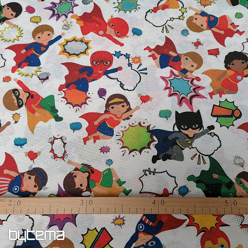 Decorative fabric SUPERHEROES