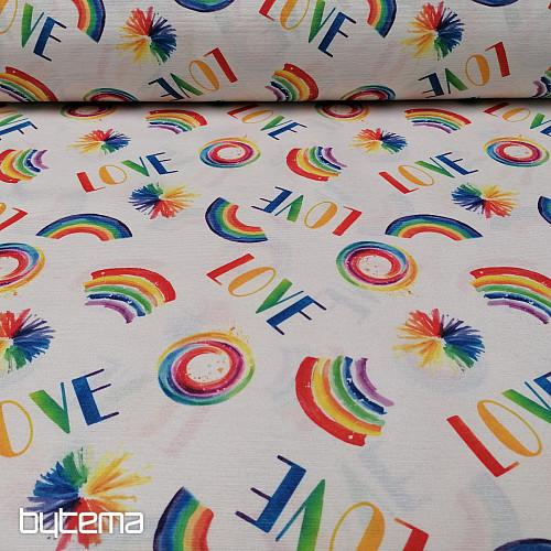 Decorative fabric LOVE