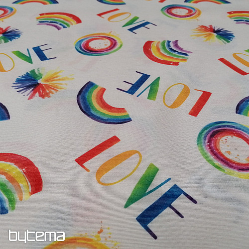 Decorative fabric LOVE