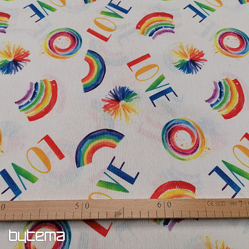 Decorative fabric LOVE