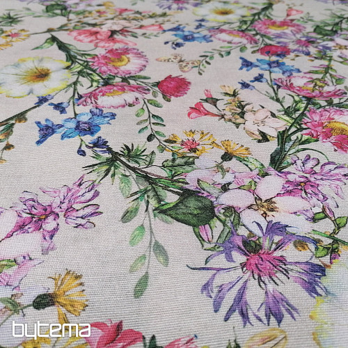 Decorative fabric SUMMER FLOWERS