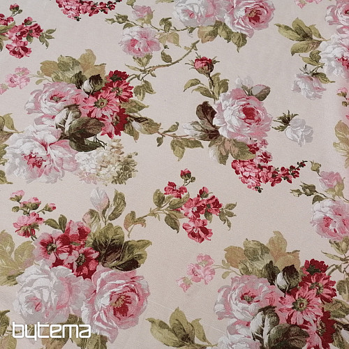 Decorative fabric ROSES ELIANA large