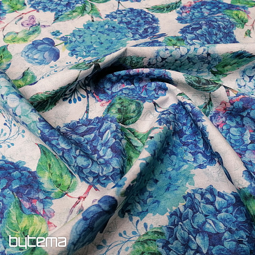 Decorative fabric BLUE HORTENSION