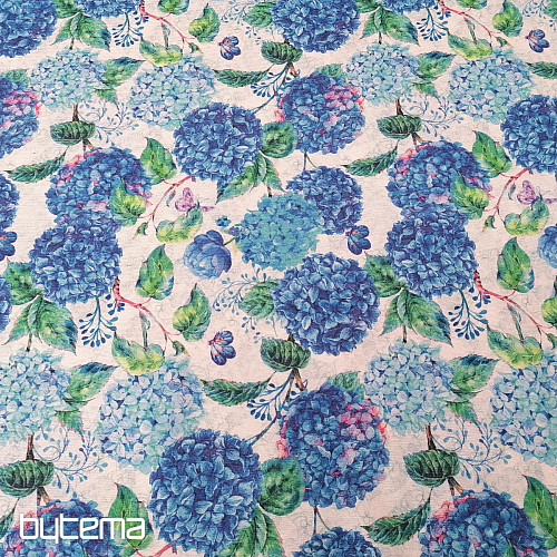 Decorative fabric BLUE HORTENSION
