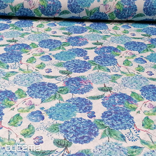 Decorative fabric BLUE HORTENSION