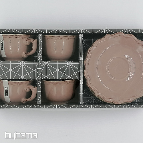 Ceramic gift set of mugs and saucers