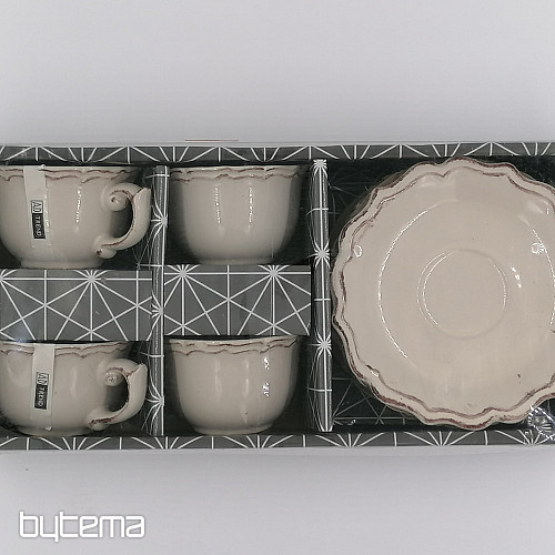 Ceramic gift set of mugs and saucers
