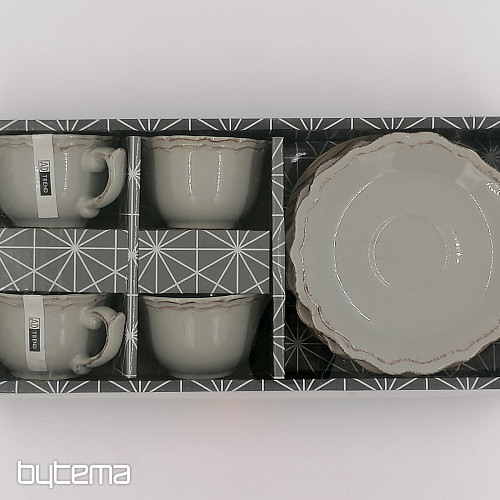 Ceramic gift set of mugs and saucers
