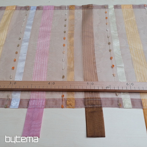 Stained glass curtain - voile with embroidery 20372/528