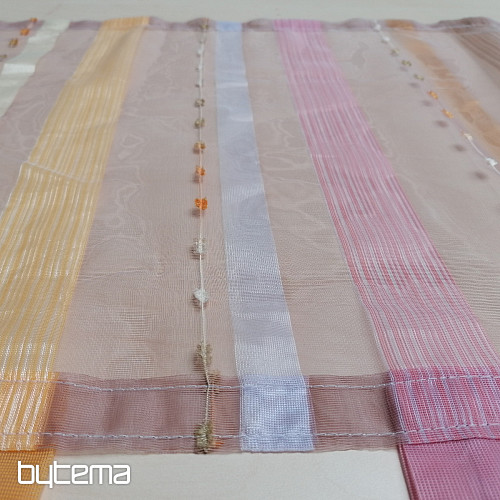 Stained glass curtain - voile with embroidery 20372/528