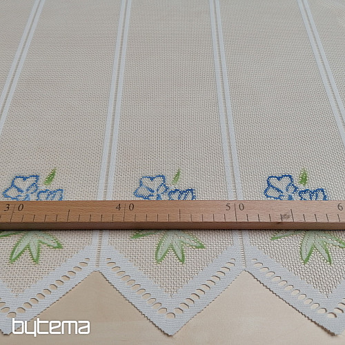 Jacquard curtain DD 875 Blue flowers