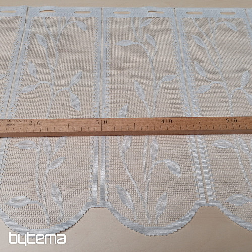 Jacquard curtain on stained glass leaves
