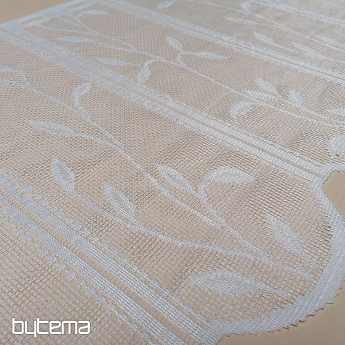 Jacquard curtain on stained glass leaves