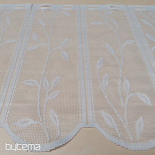 Jacquard curtain on stained glass leaves