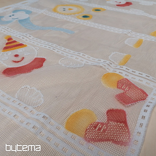 Children&#39;s curtain for stained glass window - jacquard CIRKUS II