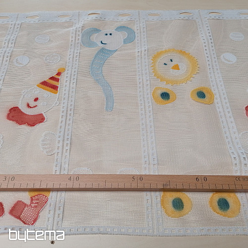 Children&#39;s curtain for stained glass window - jacquard CIRKUS II