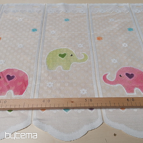 Children&#39;s curtain for stained glass window - jacquard SLONICI
