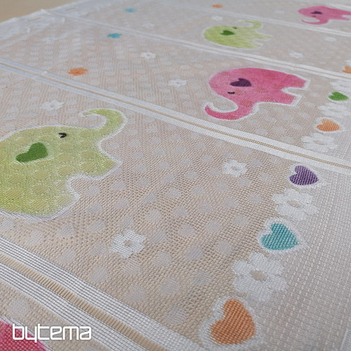 Children&#39;s curtain for stained glass window - jacquard SLONICI