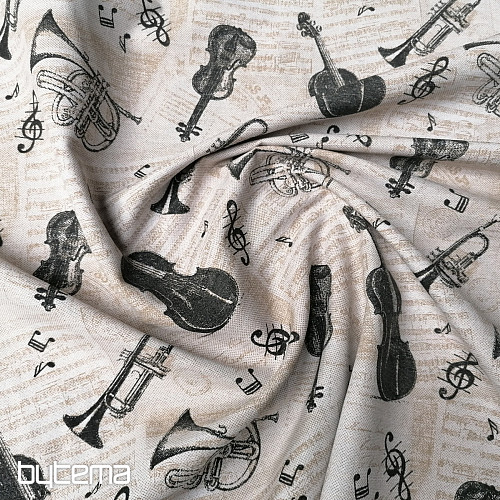 Decorative fabric MUSICAL INSTRUMENTS