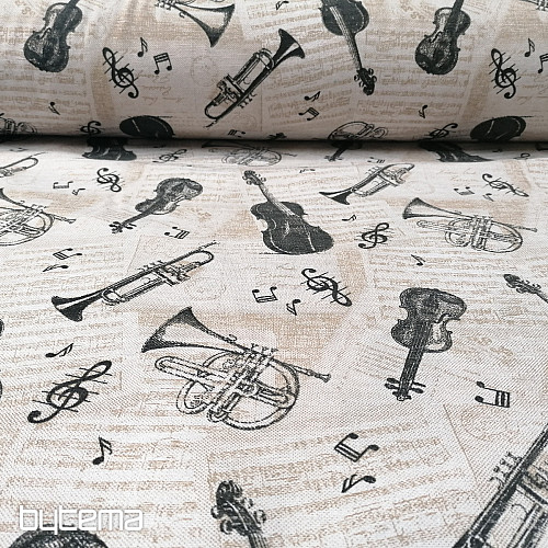 Decorative fabric MUSICAL INSTRUMENTS