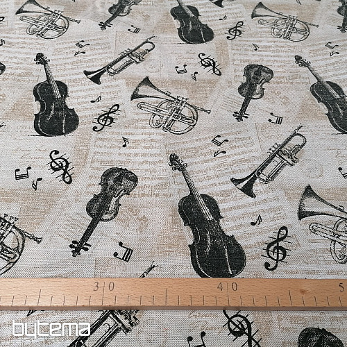 Decorative fabric MUSICAL INSTRUMENTS