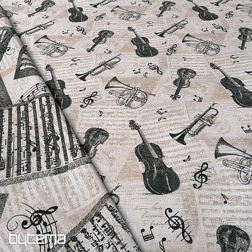 Decorative fabric MUSICAL INSTRUMENTS