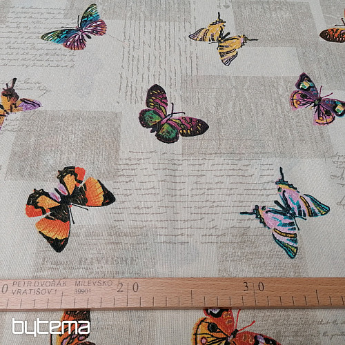 Decorative fabric BUTTERFLIES papillon