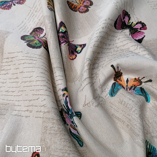Decorative fabric BUTTERFLIES papillon